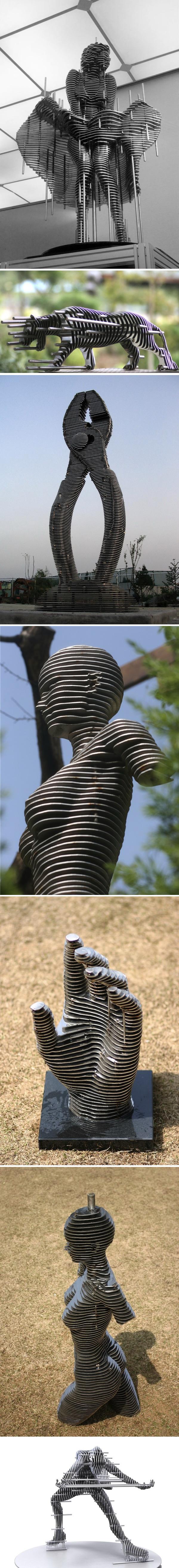   Sliced Metal Sculptures