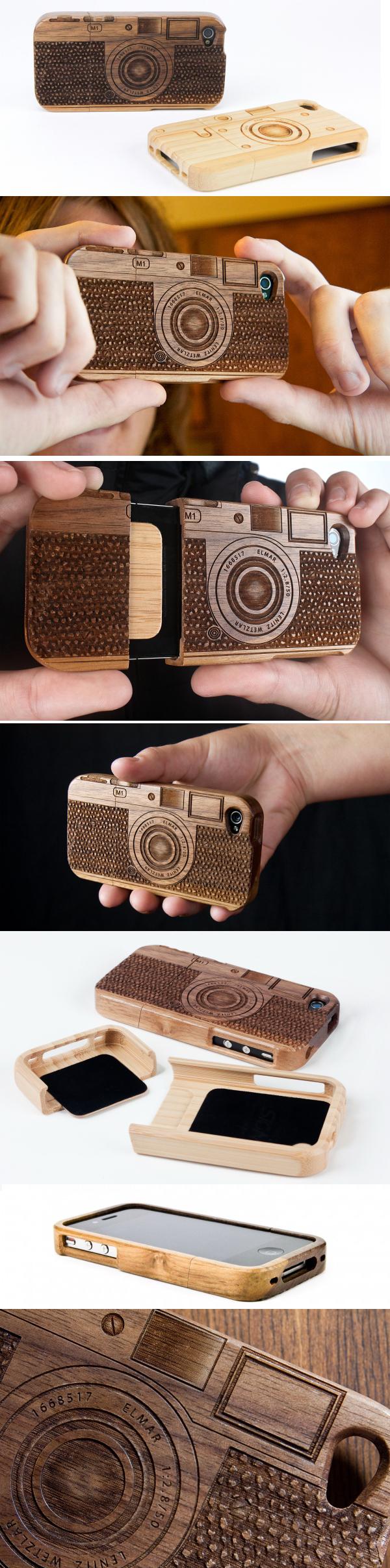    iPhone      Wood Camera iPhone 4 Case