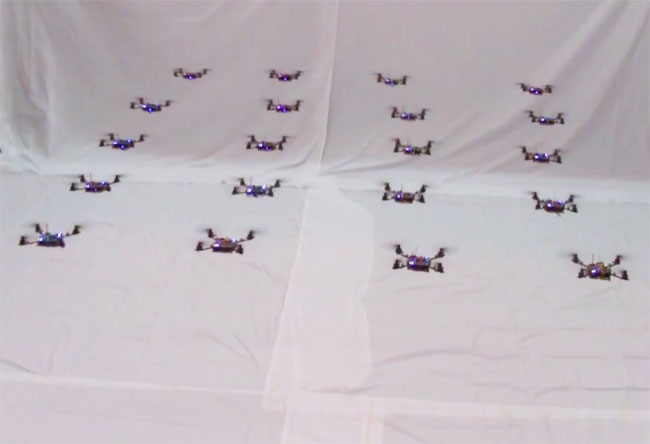 Разумный рой «Nano Quadcopters» позволяет заглянуть в будущее (видео)