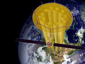 Огромная антенна ретрансляционного спутника «SkyTerra-1»