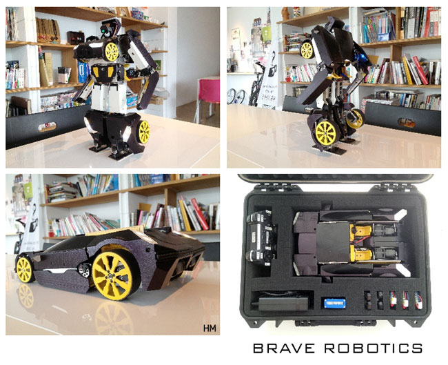 Проект робота трансформера «Brave Robotics» (видео)