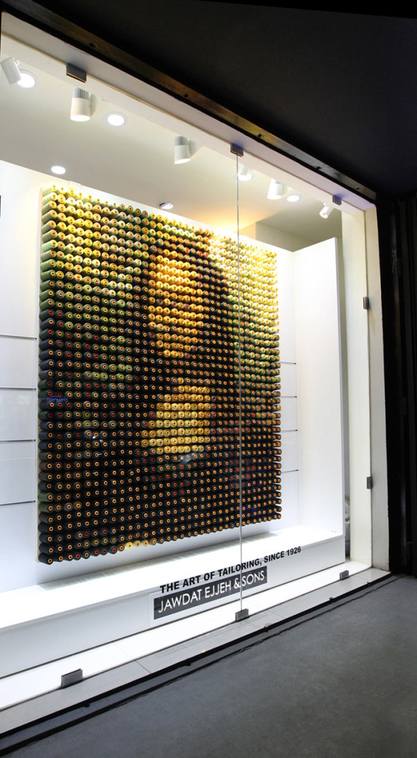 Портрет Моны Лизы, изготовленный из 1292 катушек ниток (видео)