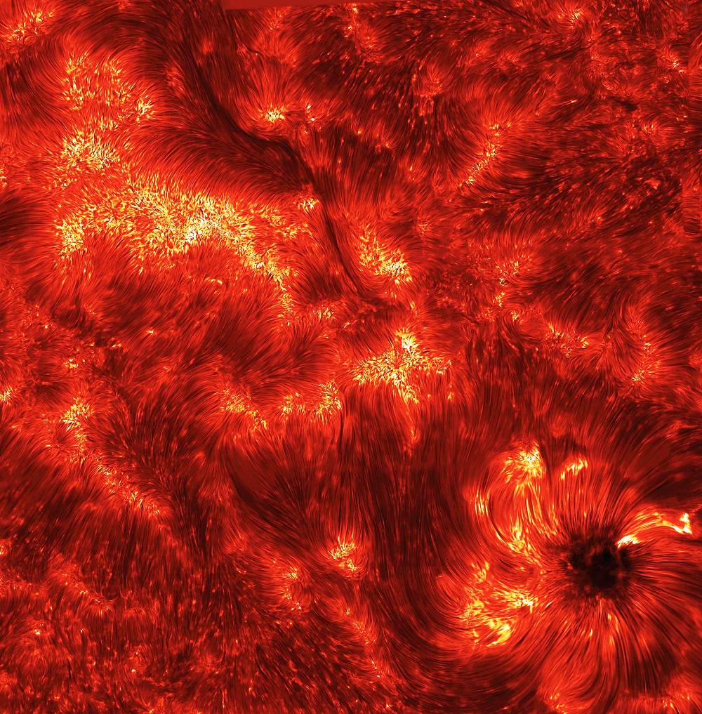 Фотография поверхности Солнца с высоким разрешением