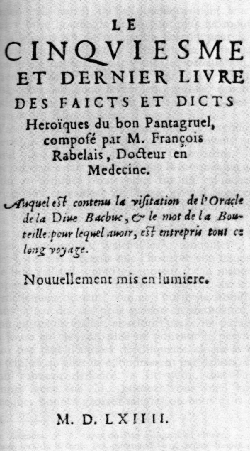   (. Francois Rabelais)