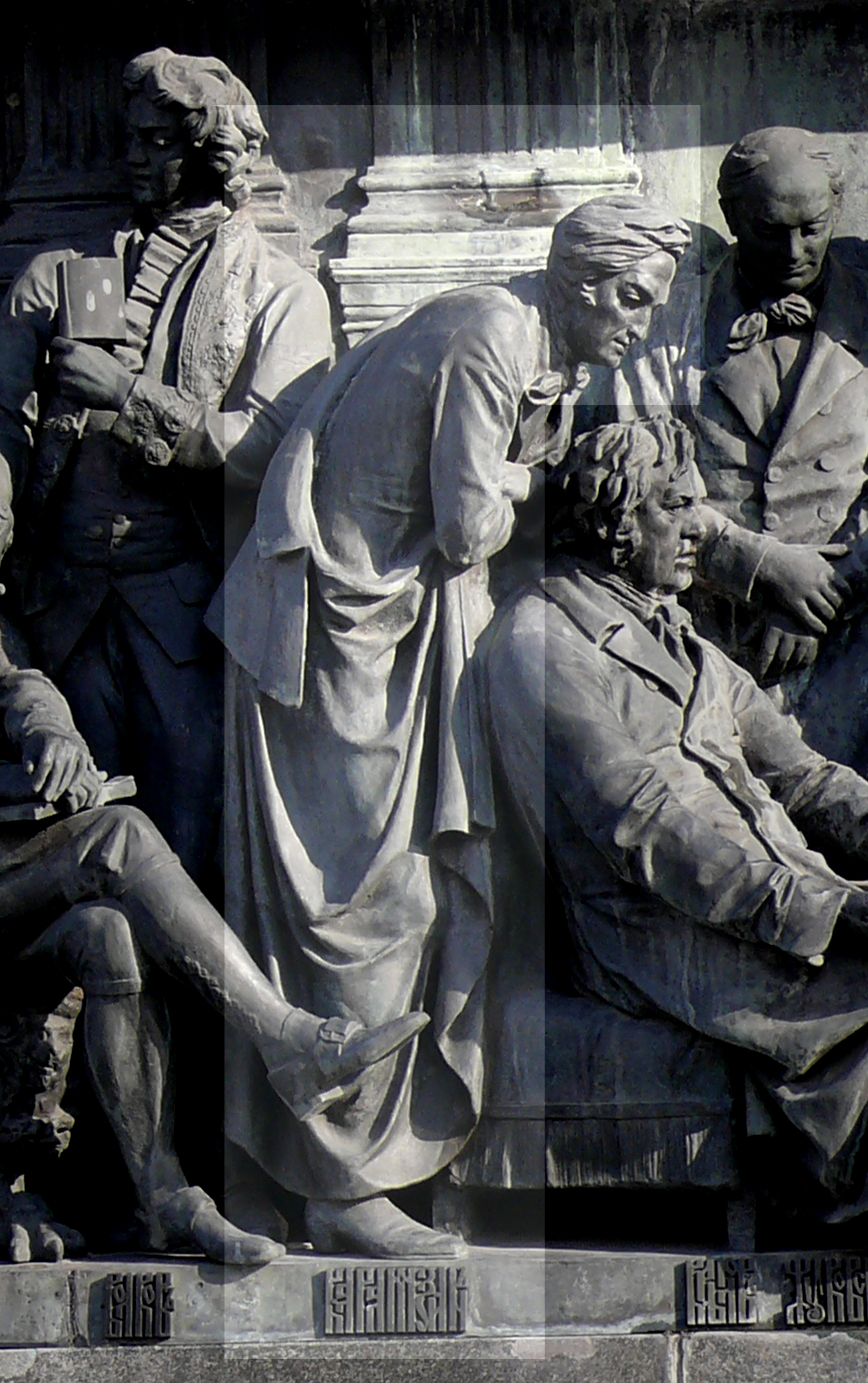 Н. М. Карамзин на Памятнике «1000-летие России» в Великом Новгороде