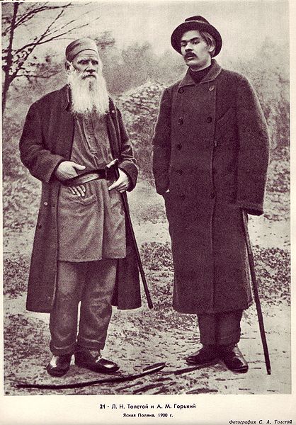1900 год, Ясная Поляна. Лев Толстой и Максим Горький